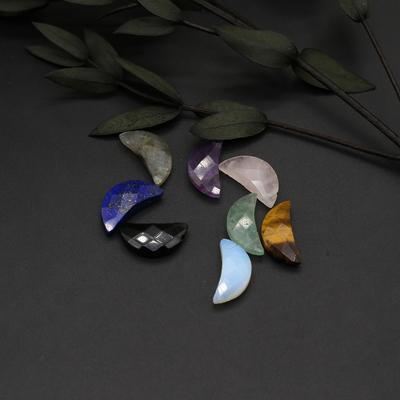 2Pcs Faceted Pendant Natural Stone Lapis Lazuli/Labradorite Nonporous Pendant For Jewelry Making DIY Necklace Bracelet Accessory