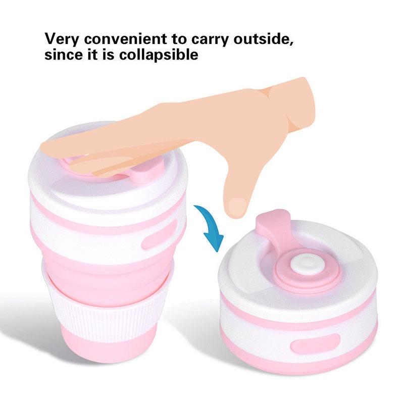 Stabiler 350ml Tragbarer Mini Silikon Faltbarer Kaffeebecher Für Outdoor-Abenteuer
