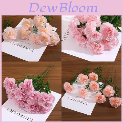 Carnation Silk Flower Bouquet For Wedding Decor Home Staging Photography Prop Gift