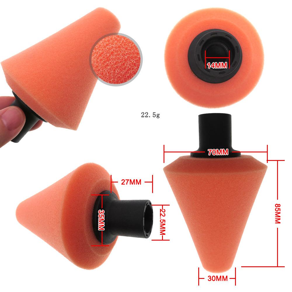 70MM Chamfer Car Polished Sponge Wax Wheel Sponge Brush Passers Brush Sponge Cleaning Tool Electric Drill Car Wash Accessories