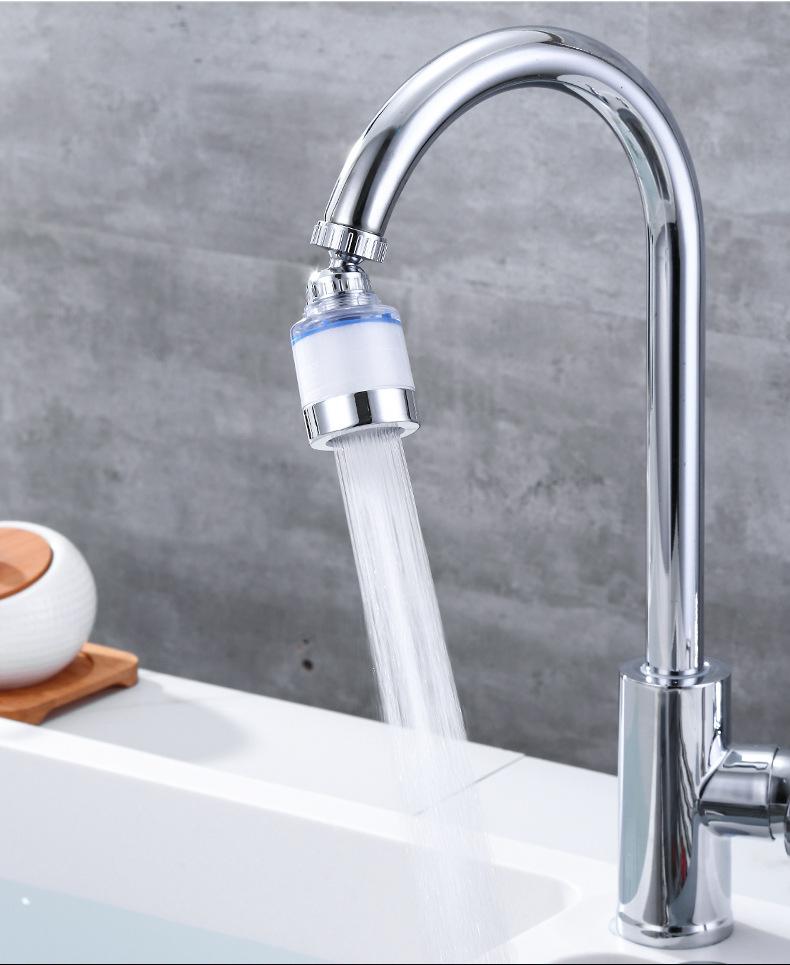 

Faucet Mounted Water Filter Shower Head Filtration Purifier for Home Kitchen one size серебряный