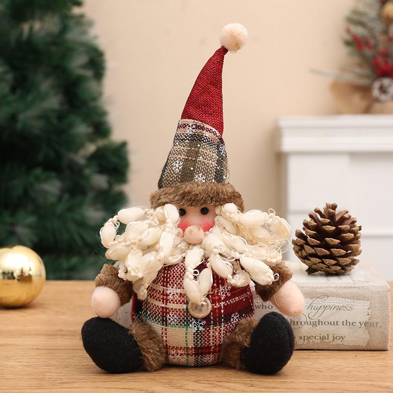 1PC Christmas Decorations Dwarf Figurines Long-Legged Rudolph Christmas Gift Ornaments