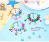 Crystal Beaded DIY Cartoon Christmas Alloy Bracelet Set for Girls - Handmade Jewelry Gift for Women
