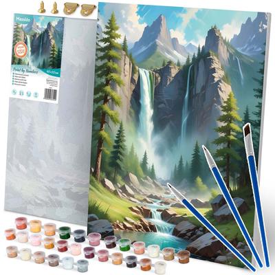 Picture For Painting By Numbers 40X50 Cm Massido Mountain Landscape