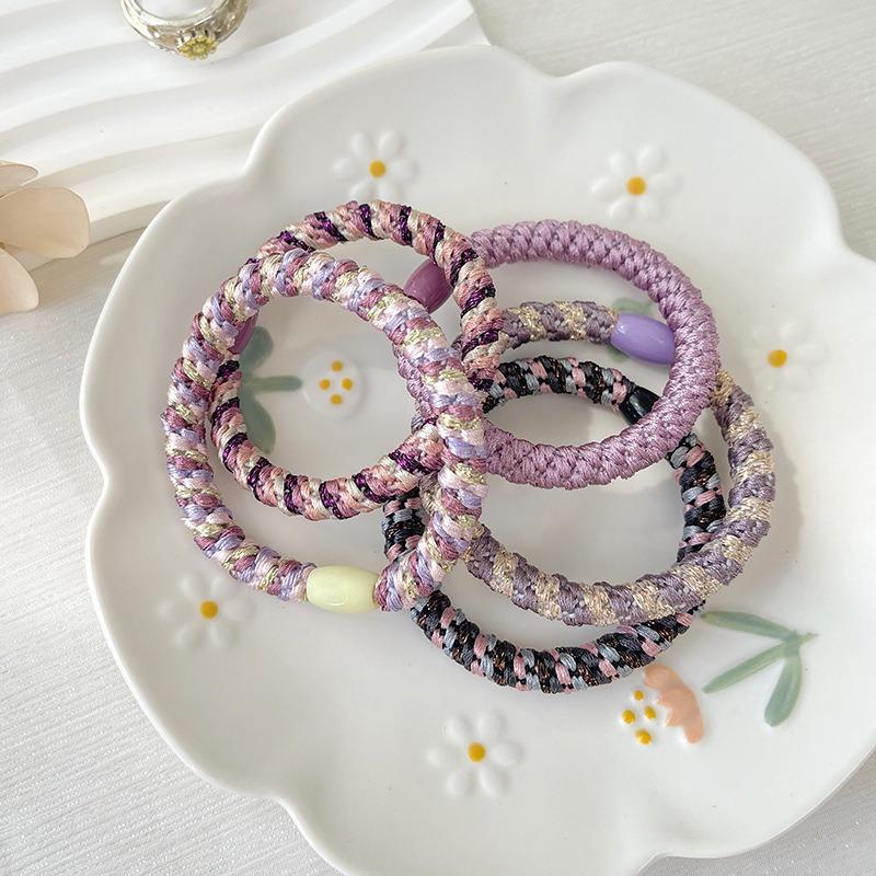 15PCS High Elastic Sports Hair Band Female Tie Head Rubber Band Bold Pull Constant Headrope High Ponytail Hair Rope Headgear