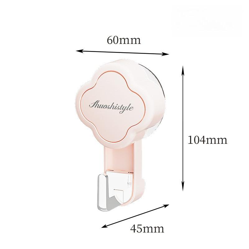 Rotating Suction Cup Hook Free Punching Bathroom Vacuum Non-marking Sticky Hook Bathroom Kitchen Wall Removable Sticky Hook
