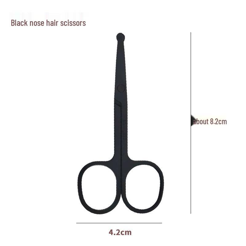 In-Stock Sharp A-Type Eyebrow and Nose Hair Scissors - Stainless Steel Makeup Tool with Pointed Tips