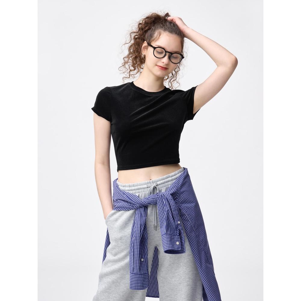 GU by Uniqlo Sheer Velvet Mini T+x