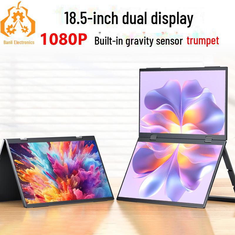 14-inch Dual Display Laptop with 1080P LCD, Built-in Gravity Sensor, and Speaker