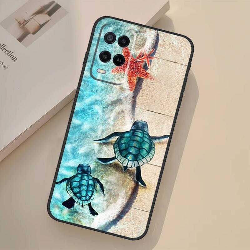Sea Turtle Turquoise Oceanlife Case For Oppo A76 A96 A16 A17 A18 A60 A80 A40 A38 A58 A78 A98 A94 A74 A54 A15 A57 A77 A5 Pro
