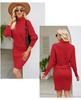 Women's Sweater Solid Color Long Knitted Dress Slimming Hip-hugging Turtleneck Sweater Dress Multi-color