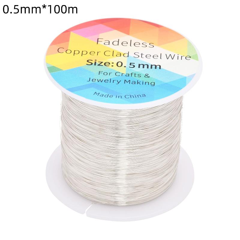 100M/328Ft Fadeless Copper Clad Steel Wire Bendable Metal Sculpting Wire For Craft Floral Jewelry Making 0.3/0.4/0.5Mm