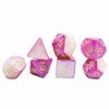 7Pcs Multi-Sided Acrylic Dices Polyhedral Dices Double Color Tabletop Game Dices