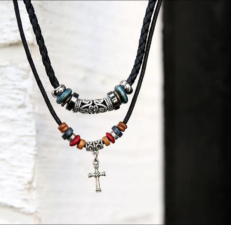 Colier cu pandantiv cu mai multe straturi, cu design minim, la modă și personalizat pentru femei, cu margele de aur, lame circulare și coliere