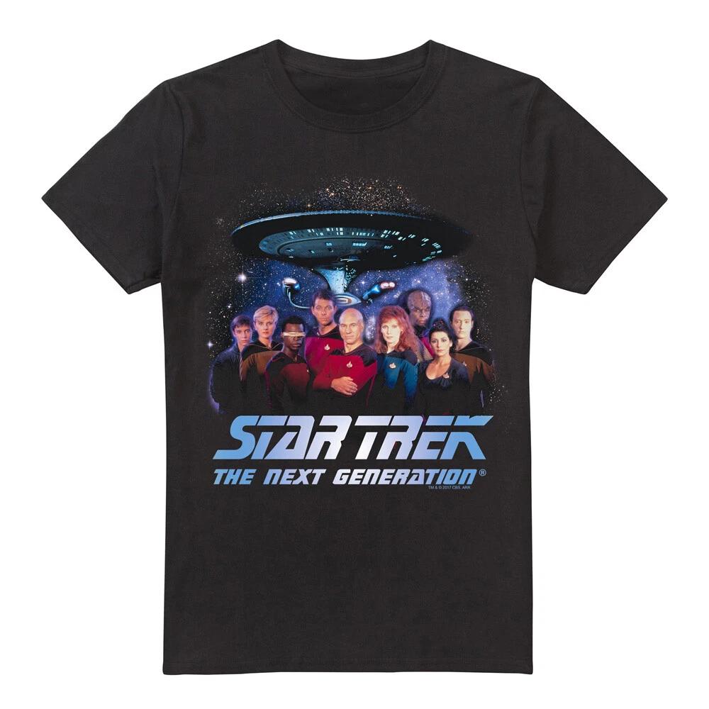 Star Trek Space Group 100% Cotton T-shirt Mens Tees Top S-2XL, Black L