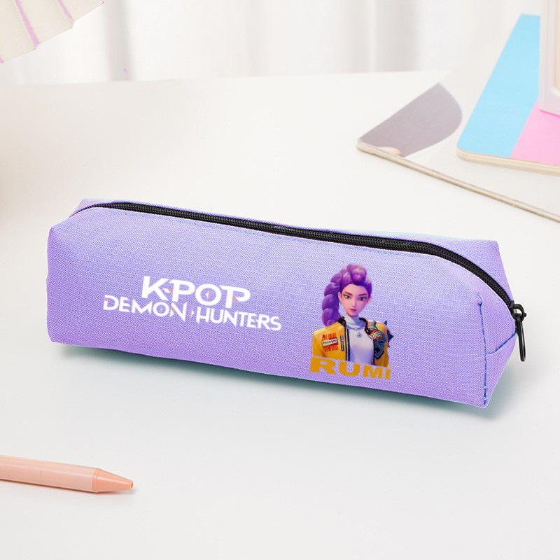 K-pop Demon Hunter Girl Group Cartoon Pencil Case - Oxford Cloth Stationery Bag for Primary Students
