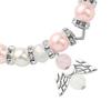Fashionable Crosses Angel Charm Bracelet In Blushes Pearls for Thoughtful Gift Giving and Personalize Adornment