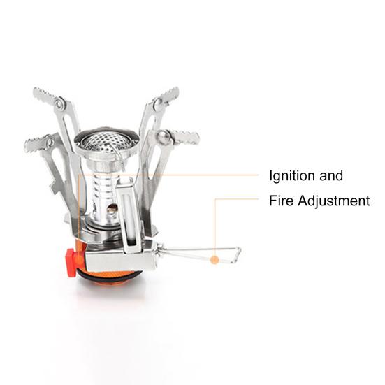 Portable Stove Retractable Feet Design High-Power Durable High Temperature Resistant Strong Load Bearing Fire Heater Blue Flame Outdoor Folding Mini
