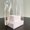 5/10pcs Large Transparent Flowers Packaging Box Tote Bag Art Flower Arrangement Box Plastic/Paper Flower Gift Boxes with Cutouts