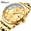 CHENXI Business Golden Watches for Men Stainlsee Steel Waterproof Luminous Date Man Watch Luxury Quartz Wristwatches