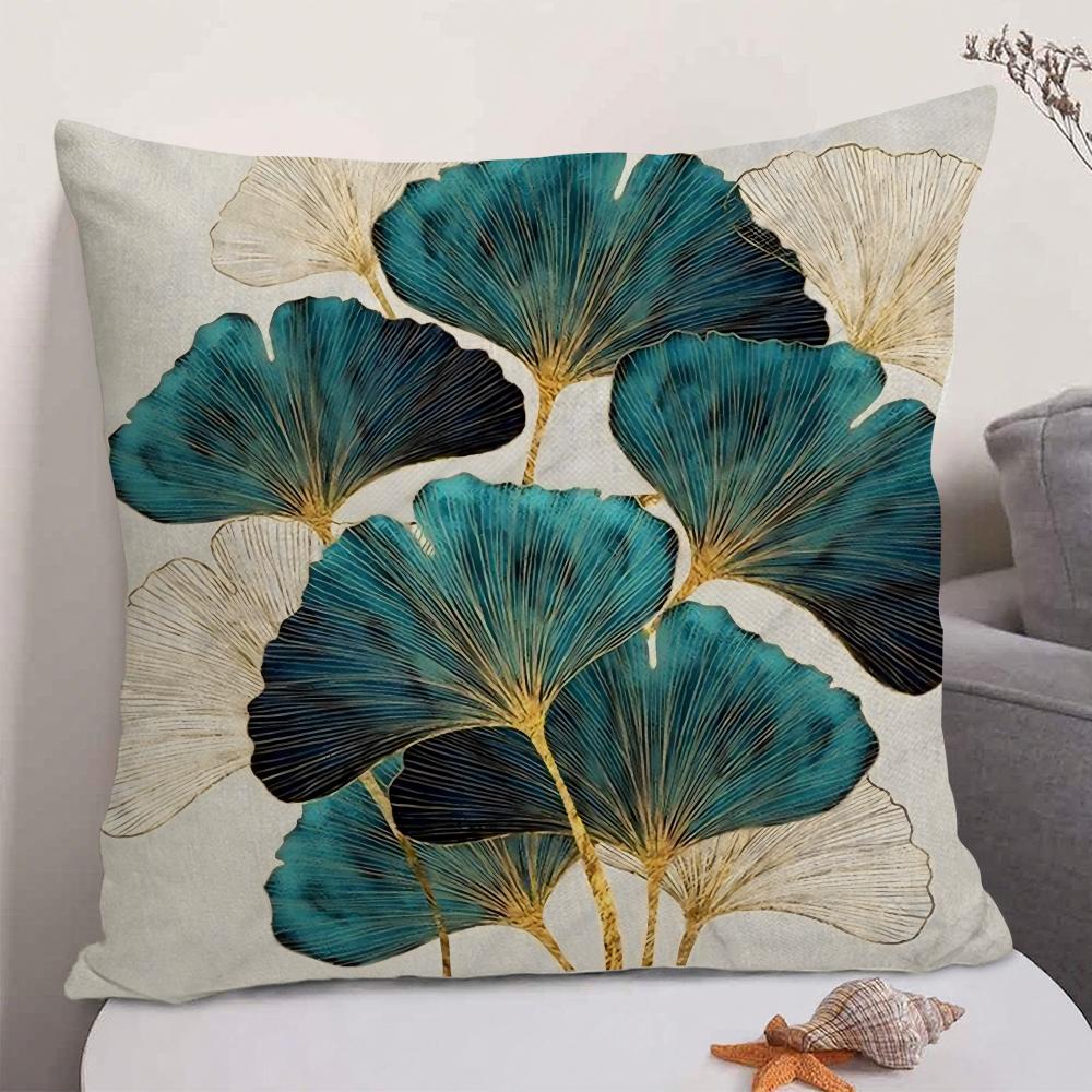 Oil Painting Floral Elegant Cushion Cover Natural Linen Organic Fabric DoubleSided Printing Sofa Home Decor Gift Pillow Case