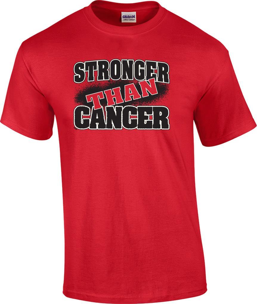 Stronger Than Cancer Inspirational Hopeful Awareness T-Shirt XL