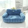 Cartoon Style Pet Bed Couch for Dogs And Cats Autumn Winter New Model Big Eyes Series Daily Use Pillow Artificial Short Fur