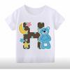 26 English Alphabet Cartoon Printed T-Shirt Children'S Jacket
