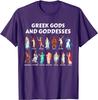 Griechische Götter und Göttinnen Antike Griechische Mythologie Griechenland T-Shirt 100% Baumwolle Rundhalsausschnitt Sommer Kurzarm Lässig Unisex T-Shirt Größe S3XL