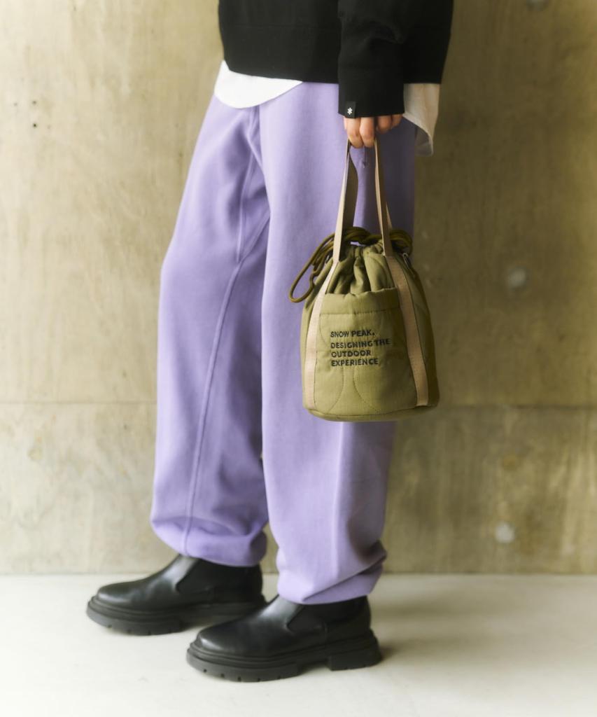 Snow Peak Garment Dyed Pants and Size L PA-25AU003, Men's Women's, Purple,