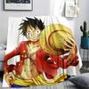1pz Una Pezzo Monkey D Luffy Coperta in Flanella Fantasia Adatta a Tutte le Stagioni per Arredamento Casa Calore e Comfort Regali Regalo Festivo