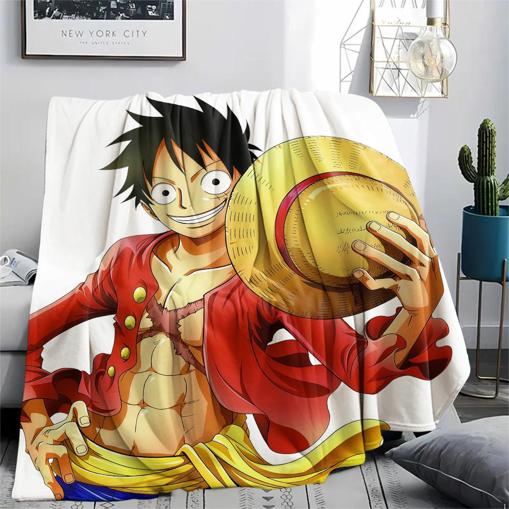 1pz Una Pezzo Monkey D Luffy Coperta in Flanella Fantasia Adatta a Tutte le Stagioni per Arredamento Casa Calore e Comfort Regali Regalo Festivo