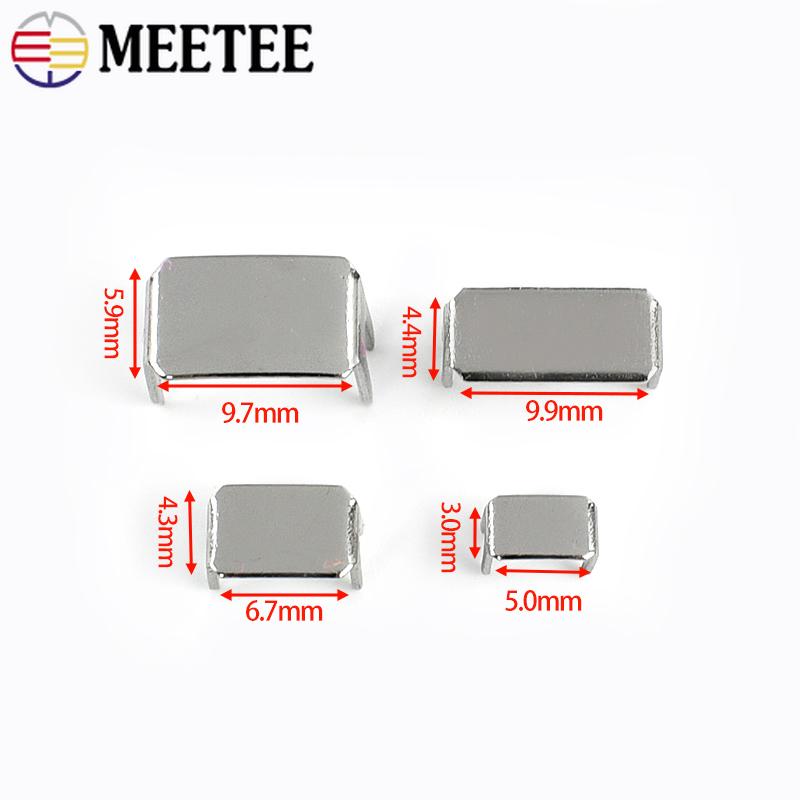 30/50/100Pcs Meetee 3# 5# 8# 10# Metal Zipper Non-slip Stopper End Locks Nylon Zippers Instant Fix Zip Repair Kit Replacement