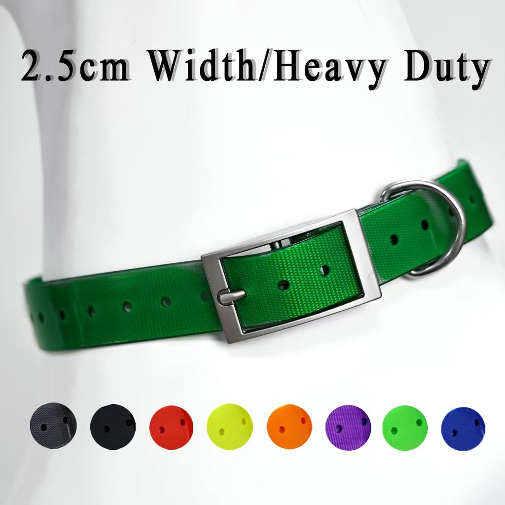 2,5 cm Brede Heavy Duty TPU Hondenhalsband Waterdicht Jagen Verstelbare Huisdierhalsband 8 Kleuren Voor Grote Middelgrote Honden Buitentraining