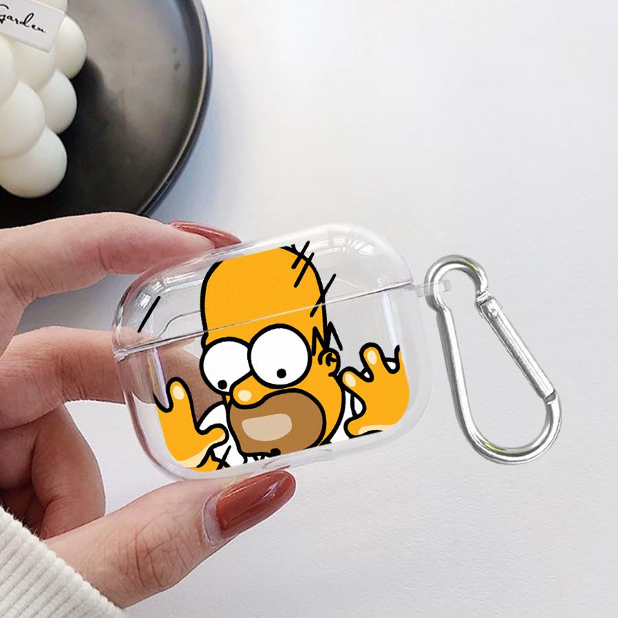 

Case For Airpods Pro2 2 1 Pro3 Pro 4 3 Clear Earphone Cases Cover Simpsons Cartoon Airpods 3