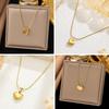 Stainless Steel Love Heart Pendant Necklace For Women Fashion Ladies Gold Color Clavicle Chain High Quality Jewelry Gifts New In