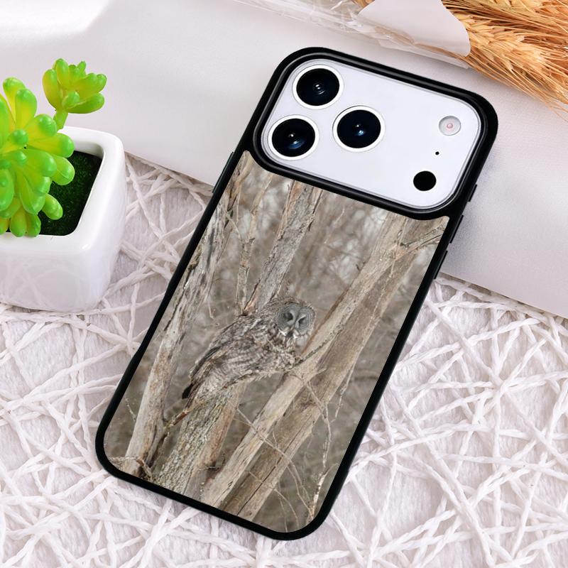 Camouflage Owl Phone Case for iPhone 17 Air 16 15 11 12 14 13 Pro Max Shockproof Cover