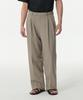Musinsa Standard Cool Touch To Tuck Wide Hidden Elastic Waist Slacks [Grayish Beige]
