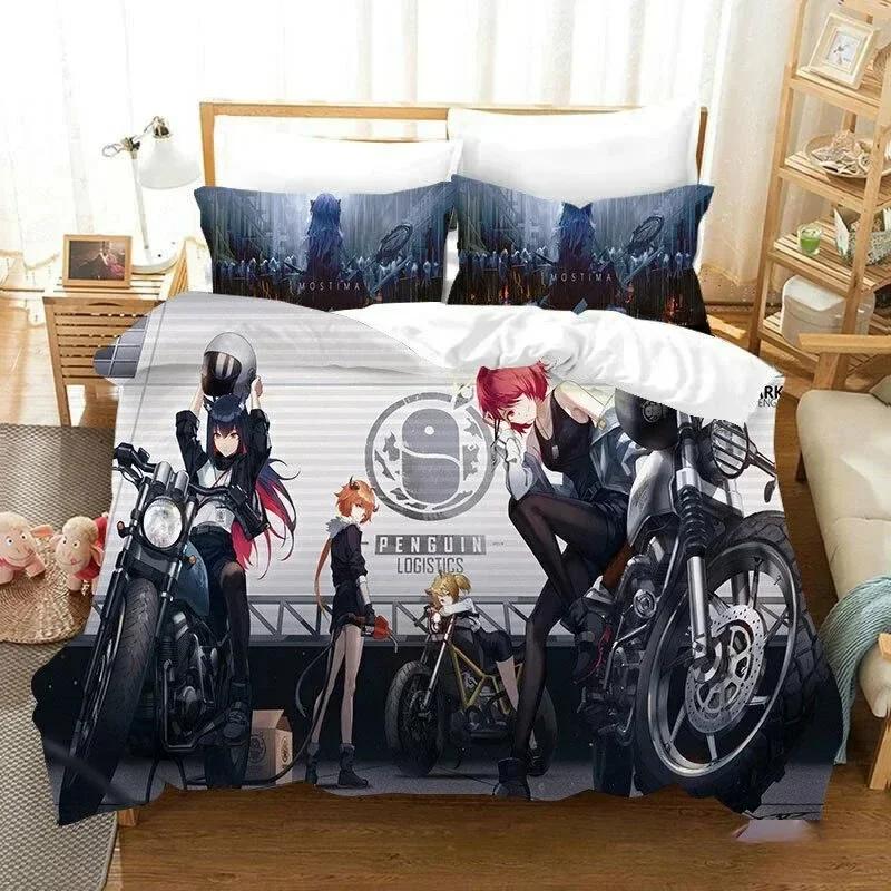 New 3D Arknights Beding Set Printed Bed Linen Set With Pilowcase Bed Soft Duvet Cover Soft Single Double Quen Super King-Sized Dimensionsd Dimensions