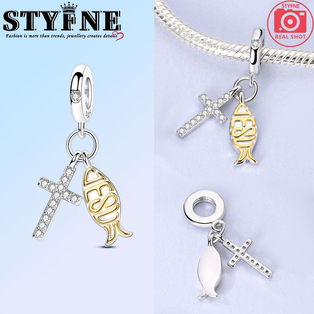 Classic Copper Holy Angel Cross Charms Beads Pendants For Women Fit Original Bracelets Diy Jewelry Gift