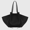 New Wing Bag, Lychee Patterned Leather Commuter Bag, Large Capacity Tote Bag, High-end Feeling Armpit Bag, Single Shoulder Handbag