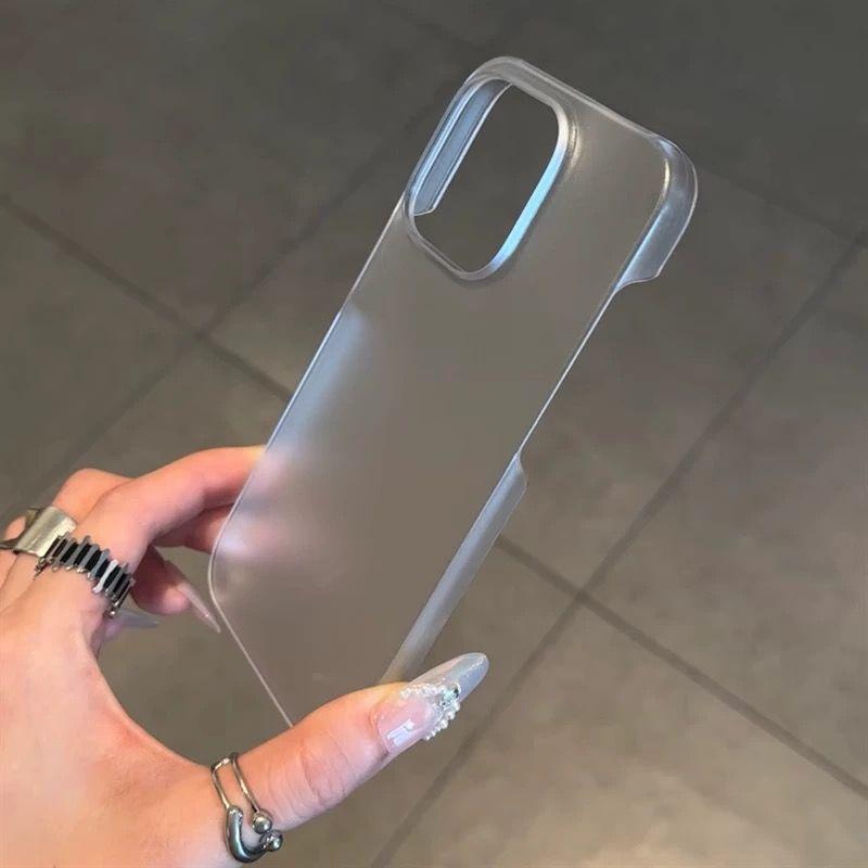 Half Pack PC Matte Hard Shell Suitable for Apple 17 Mobile Phone Case Frameless Huawei P70 Transparent Protective Case Xiaomi 15