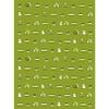 [Hamawen'y] Tenugui Handkerchief Matcha Sweets Green Approx. 34cm x 43cm