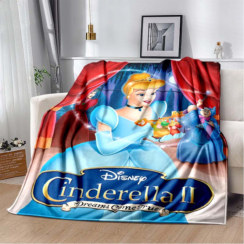 6 Größen Prinzessin Cinderella Cartoon Weiche Flanell Flauschige Decke Campingdecke für Kinder Sofa Überwurf Dünne Decke Weibliches Geschenk