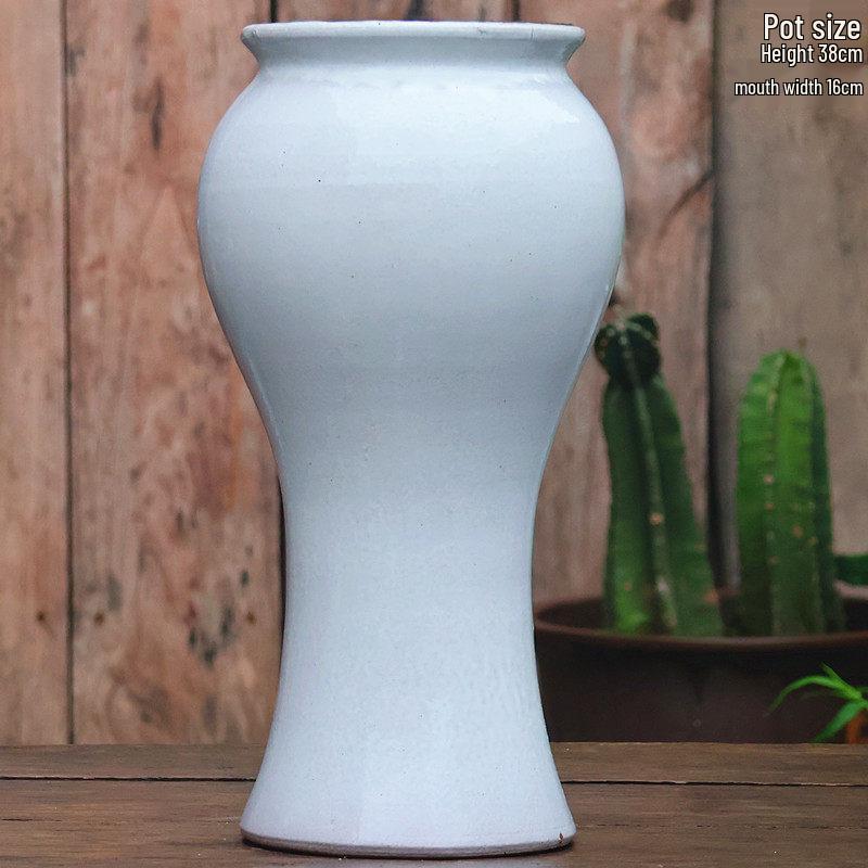 Large Coarse Ceramic Succulent Pot: Tall, Breathable, for Bougainvillea & Birds of Paradise