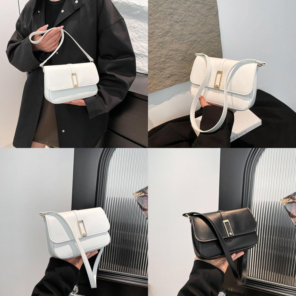 Stylish Minimalist Commute Shoulder Bag For Women In Elegant Black Brown And White Colors
