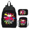 16-Inch Gorilla Tag Backpack Set for Kids: 3-Piece School Bag for Boys & Girls
