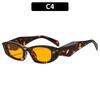 Square Y2K Sunglasses Trendy Small Frame Sunglasses with Unique Geometric Temple UV400 Shades for Unisex Outdoor Party
