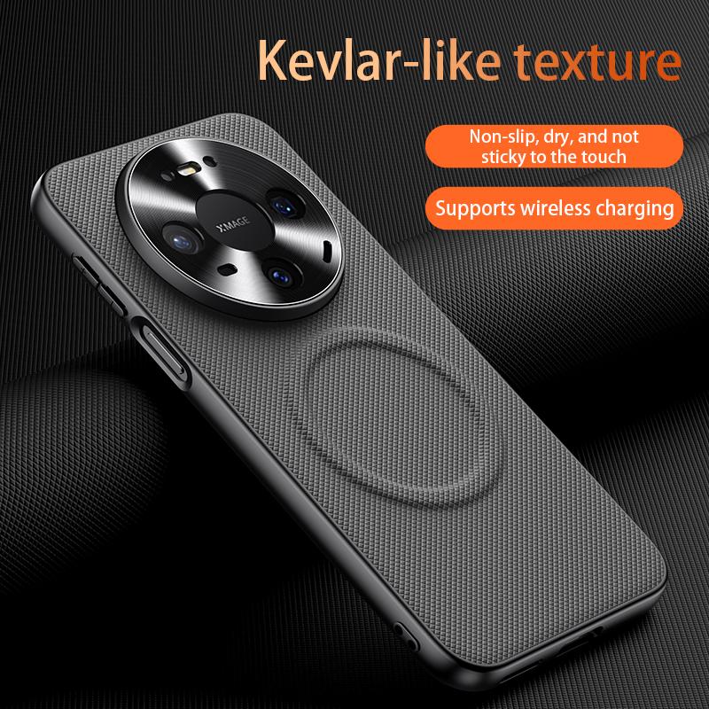 For Huawei Mate 80 Pro Max Fabric Leather Lens Protection Case For Mate 70 60 50 Pro For Magsafe Wireless Charging Cover