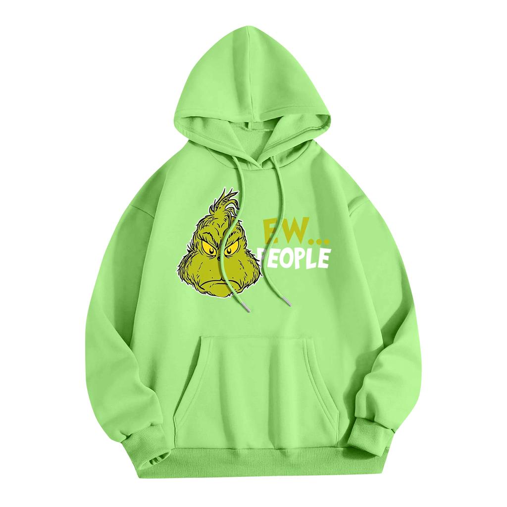 Women's Fashion Women's Lightweight Long Sleeve Pullover With Pockets Preppy Graphic Hoodie